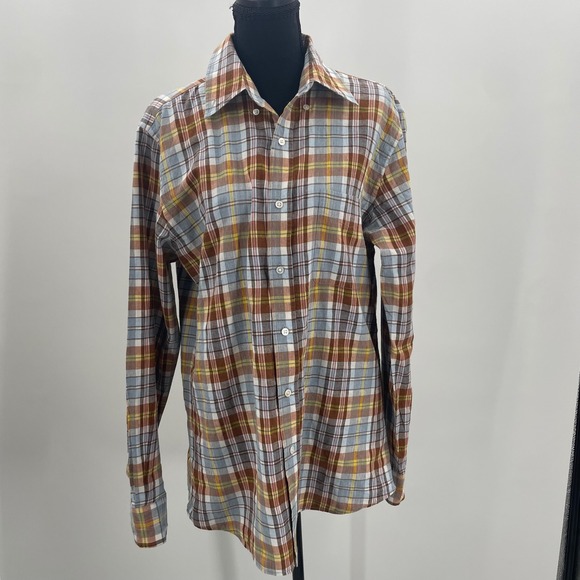 J.McLaughlin Other - J McLaughlin Men's Trim Fit Plaid Button Down Shirt Size Medium